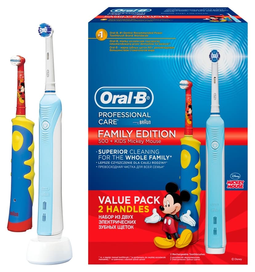 مسواک برقی شارژی Oral-B Professional Care بسته خانوادگی بزرگسال و کودک 4210201104773 مسواک برقی شارژی Oral-B Professional Care بسته خانوادگی بزرگسال و کودک 4210201104773