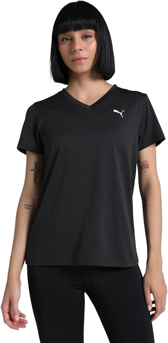 تیشرت یونیسکس بزرگسال PUMA یقه V مدل Tad Essential تیشرت یونیسکس بزرگسال PUMA یقه V مدل Tad Essential