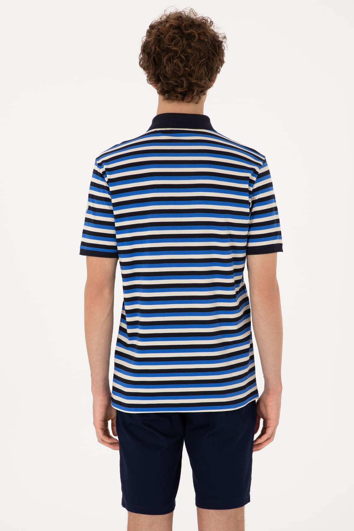 تیشرت مردانه U.S. Polo Assn. فیت معمولی لاجوردی راهراه مدل 50306794-VR033 تیشرت مردانه U.S. Polo Assn. فیت معمولی لاجوردی راهراه مدل 50306794-VR033