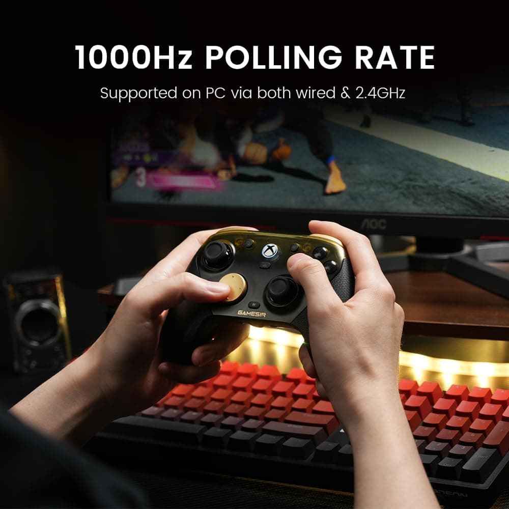 دسته بازی سیمی GameSir مدل G7 Pro طلایی با استیک TMR دسته بازی سیمی GameSir مدل G7 Pro طلایی با استیک TMR