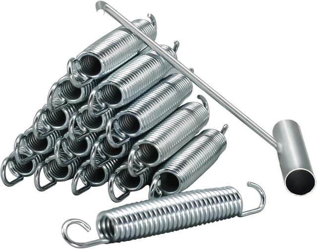 فنر یدکی ترامپولین TreeLen سنگینکار استیل ضدزنگ 5.5 تا 7 inch، بسته 16 عددی با ابزار نصب فنر یدکی ترامپولین TreeLen سنگینکار استیل ضدزنگ 5.5 تا 7 inch، بسته 16 عددی با ابزار نصب