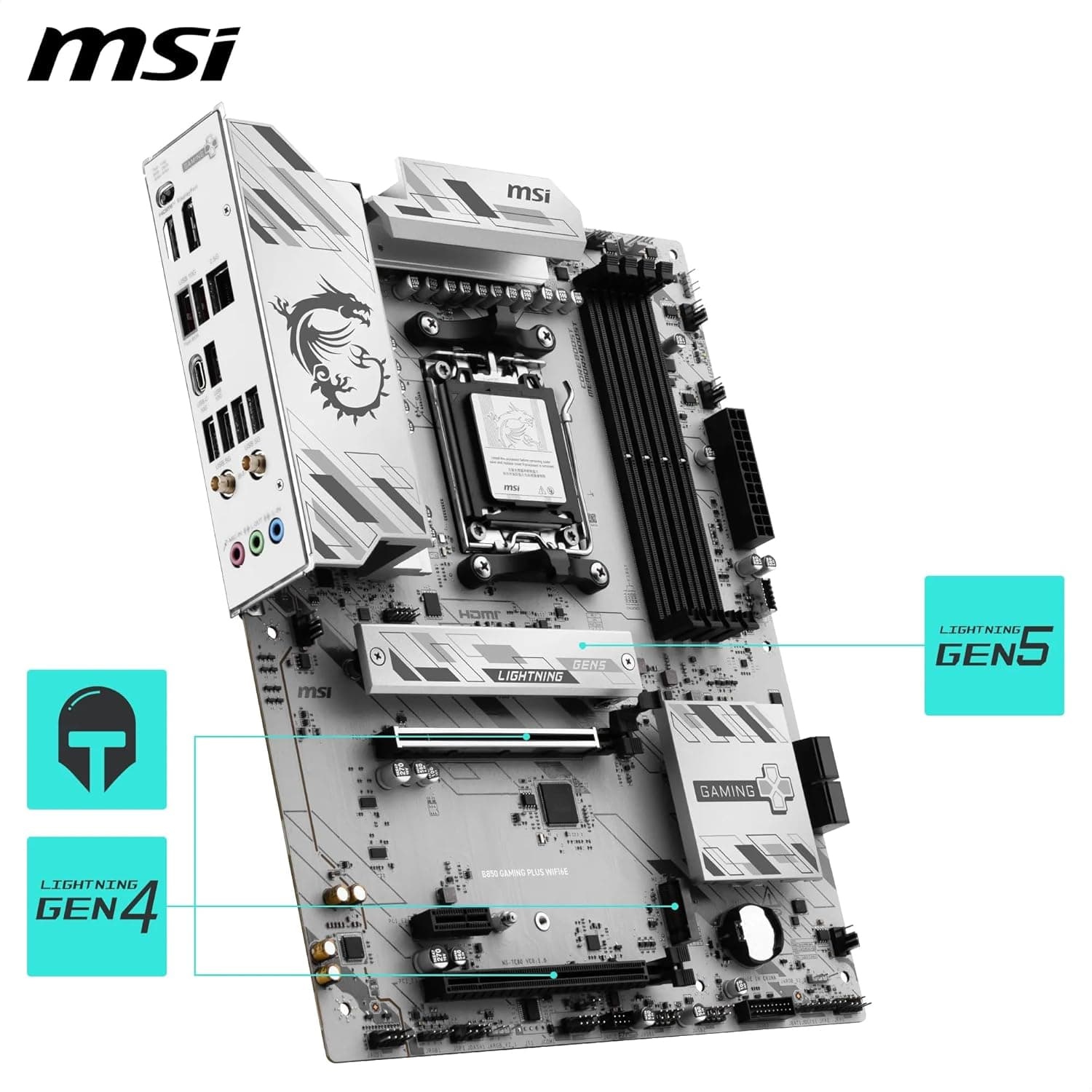 مادربرد MSI ATX با سوکت AM5 مدل B850 Gaming Plus WIFI6E مادربرد MSI ATX با سوکت AM5 مدل B850 Gaming Plus WIFI6E