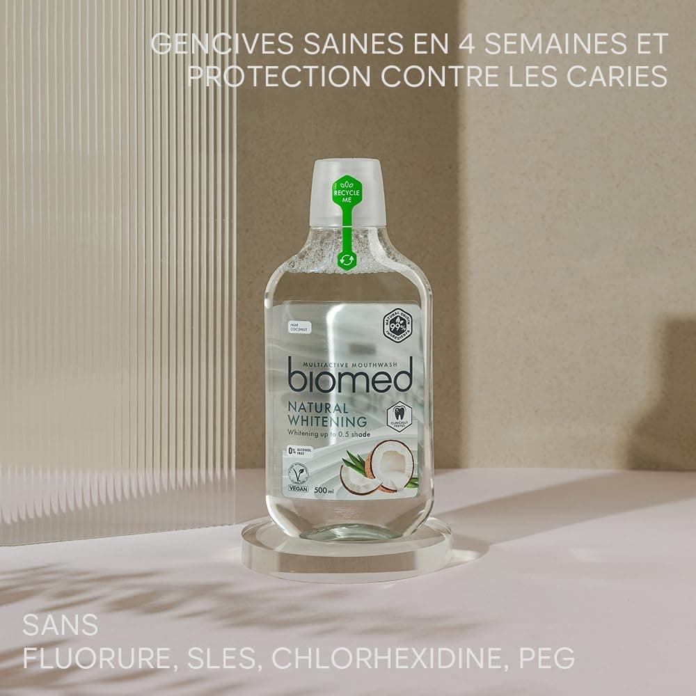 دهانشویه BIOMED مدل Superwhite بدون الکل با طعم نارگیل و نعناع 500ml دهانشویه BIOMED مدل Superwhite بدون الکل با طعم نارگیل و نعناع 500ml