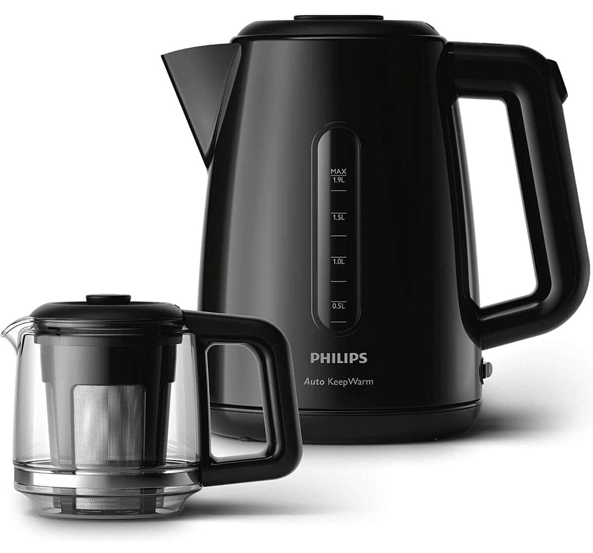 چایساز Philips با ظرفیت 1.9 L، المنت مخفی، خاموشی خودکار و توان 1700 W، مشکی مدل Hd7301 چایساز Philips با ظرفیت 1.9 L، المنت مخفی، خاموشی خودکار و توان 1700 W، مشکی مدل Hd7301