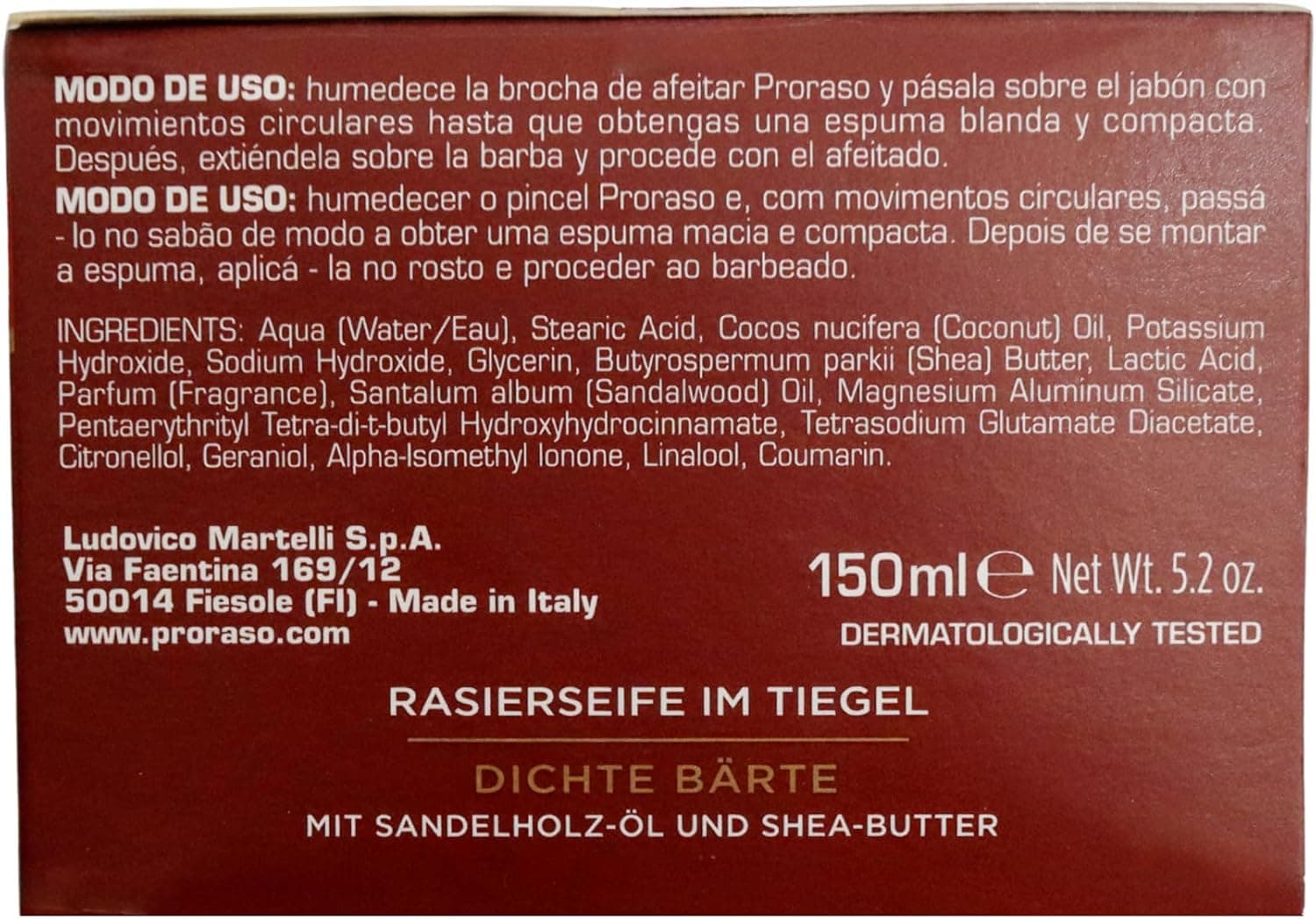 صابون اصلاح مردانه Proraso در کاسه قرمز 150 ml صابون اصلاح مردانه Proraso در کاسه قرمز 150 ml