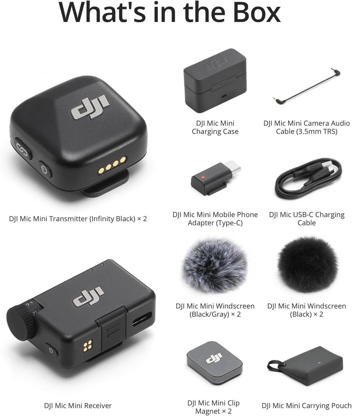 میکروفون بیسیم برای دوربین، iPhone و Android مدل DJI Mic Mini (2TX+1RX+Charging Case) با حذف نویز میکروفون بیسیم برای دوربین، iPhone و Android مدل DJI Mic Mini (2TX+1RX+Charging Case) با حذف نویز