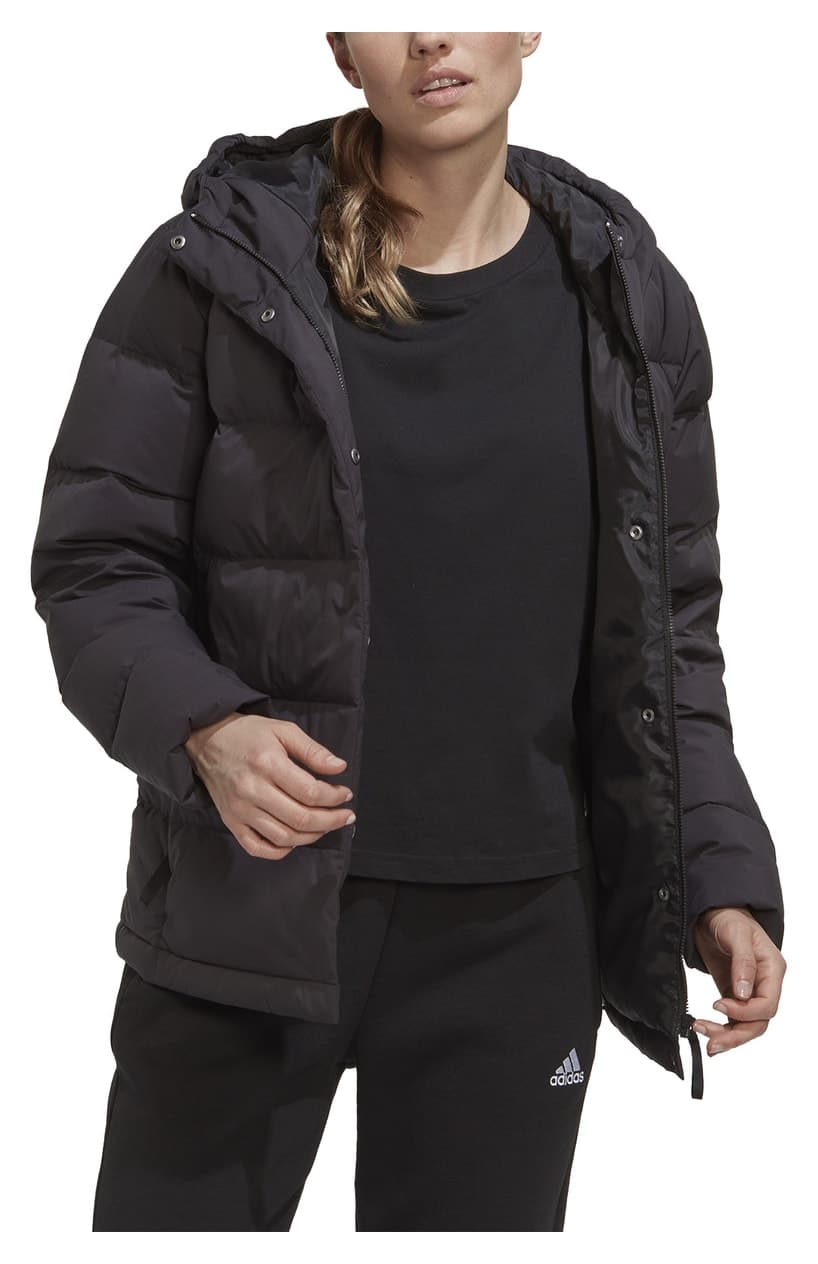 مانتو زنانه پرِ دار مشکی adidas مدل HN5641 مانتو زنانه پرِ دار مشکی adidas مدل HN5641