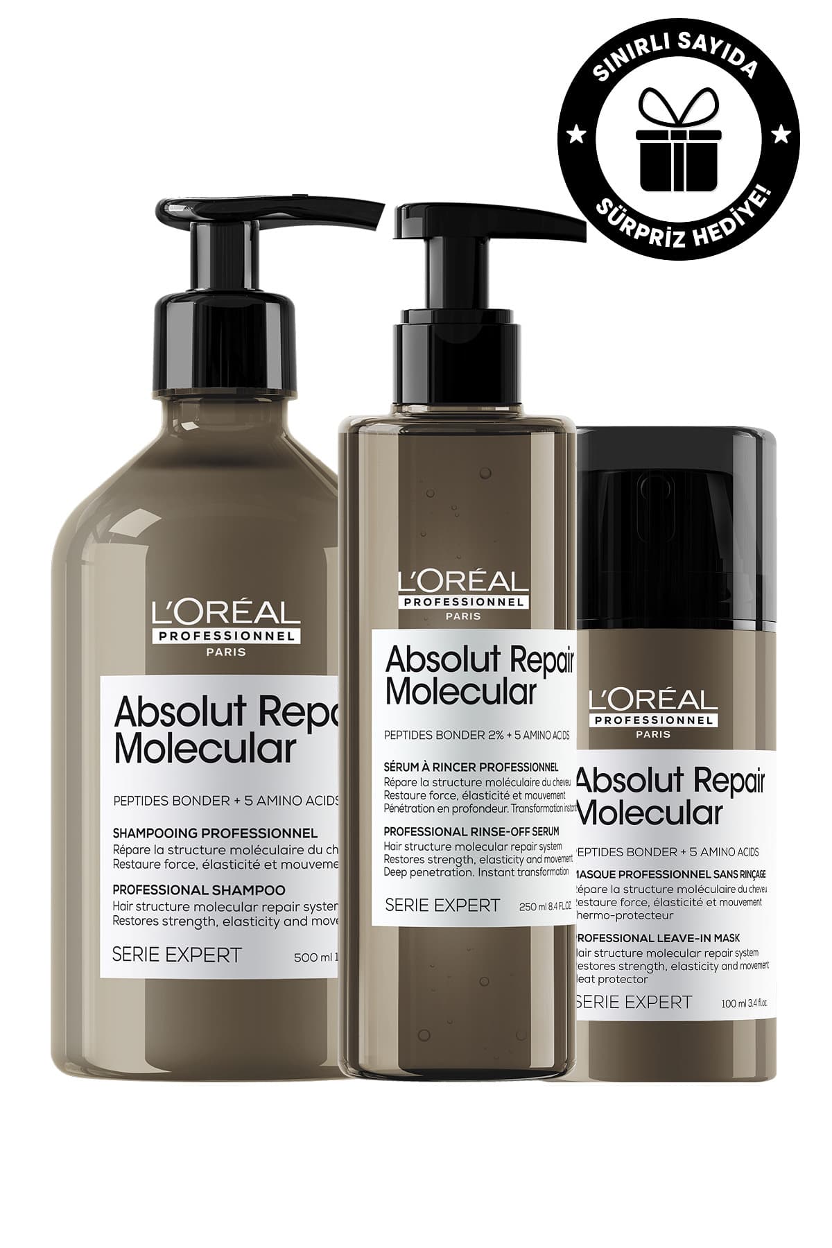ست مراقبتی ترمیمکننده و تقویتکننده L'oreal Professionnel Serie Expert Absolut Repair Molecular ست مراقبتی ترمیمکننده و تقویتکننده L'oreal Professionnel Serie Expert Absolut Repair Molecular