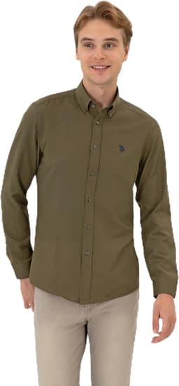 پیراهن مردانه U.S. POLO ASSN. نفتی مدل 50316723-VR151