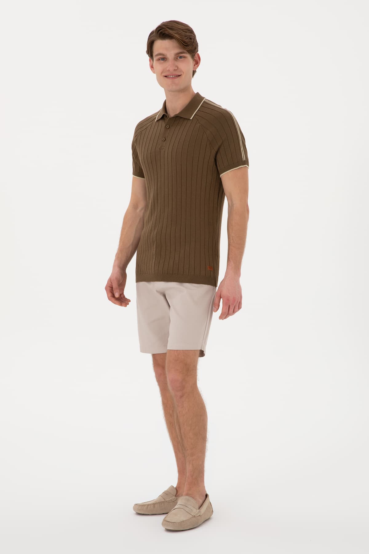 تیشرت مردانه U.S. Polo Assn. یقه گرد فیت اسلیم خاکی مدل 50306481-VR027 تیشرت مردانه U.S. Polo Assn. یقه گرد فیت اسلیم خاکی مدل 50306481-VR027