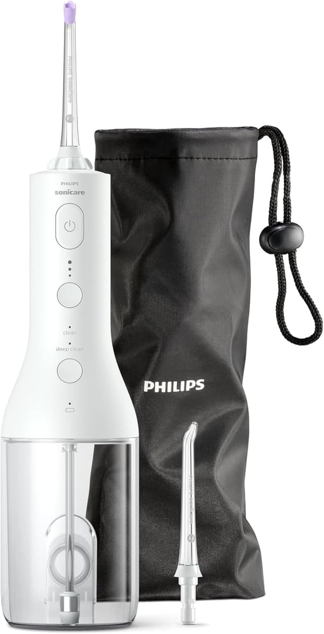 دستگاه شستشوی دهان بیسیم Philips Sonicare Power Flosser 3000 سفید مدل HX3826/31 دستگاه شستشوی دهان بیسیم Philips Sonicare Power Flosser 3000 سفید مدل HX3826/31