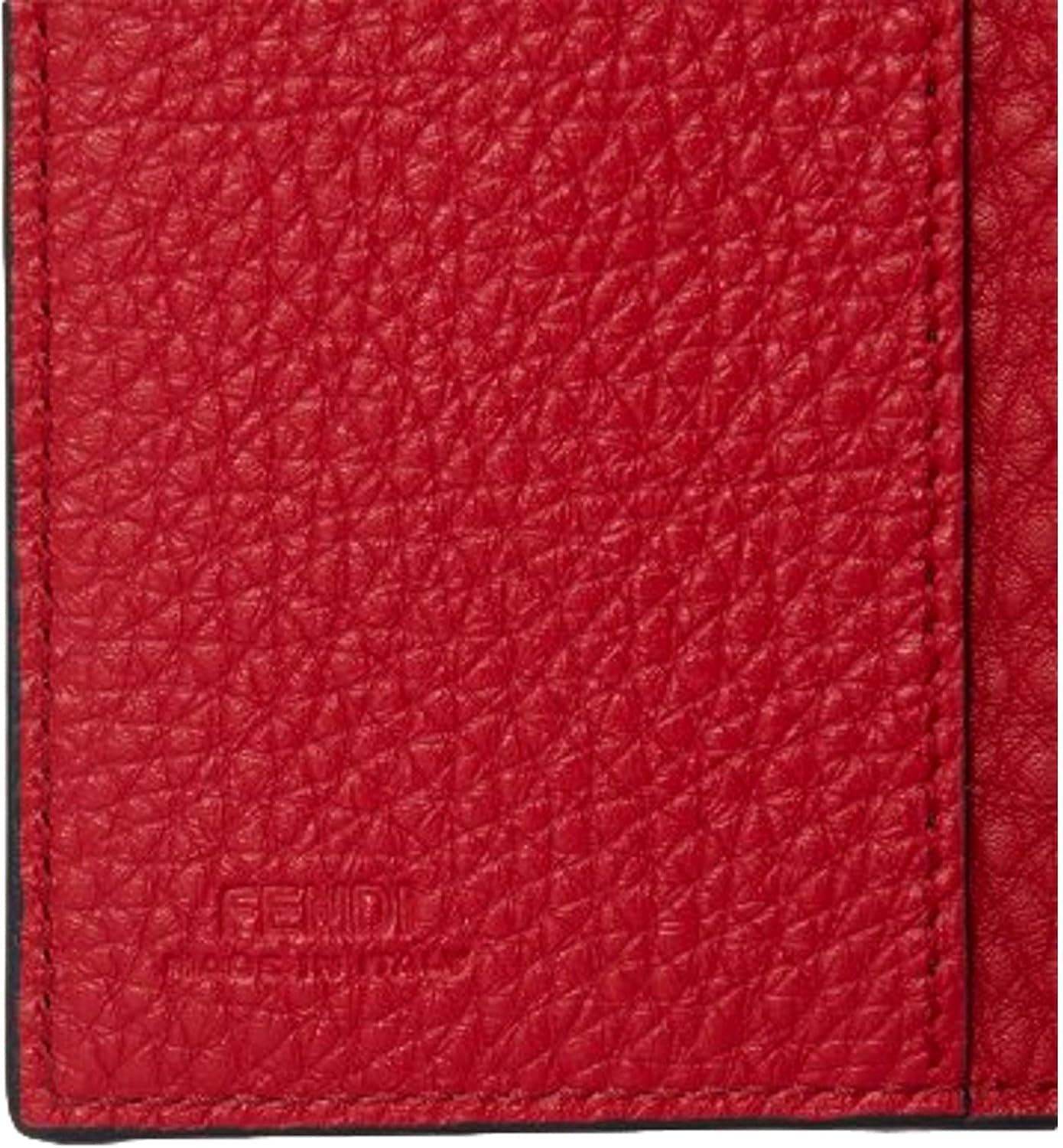 کیف کارت زنانه FENDI Baguette چرم دانهدار قرمز مدل 7M0222 کیف کارت زنانه FENDI Baguette چرم دانهدار قرمز مدل 7M0222
