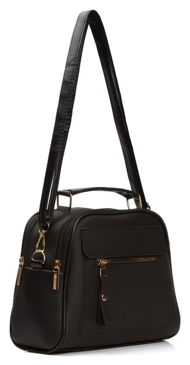 کیف دستی و دوشی زنانه Adelina Bags سهمحفظهای مشکی با بند کراسبادی کیف دستی و دوشی زنانه Adelina Bags سهمحفظهای مشکی با بند کراسبادی