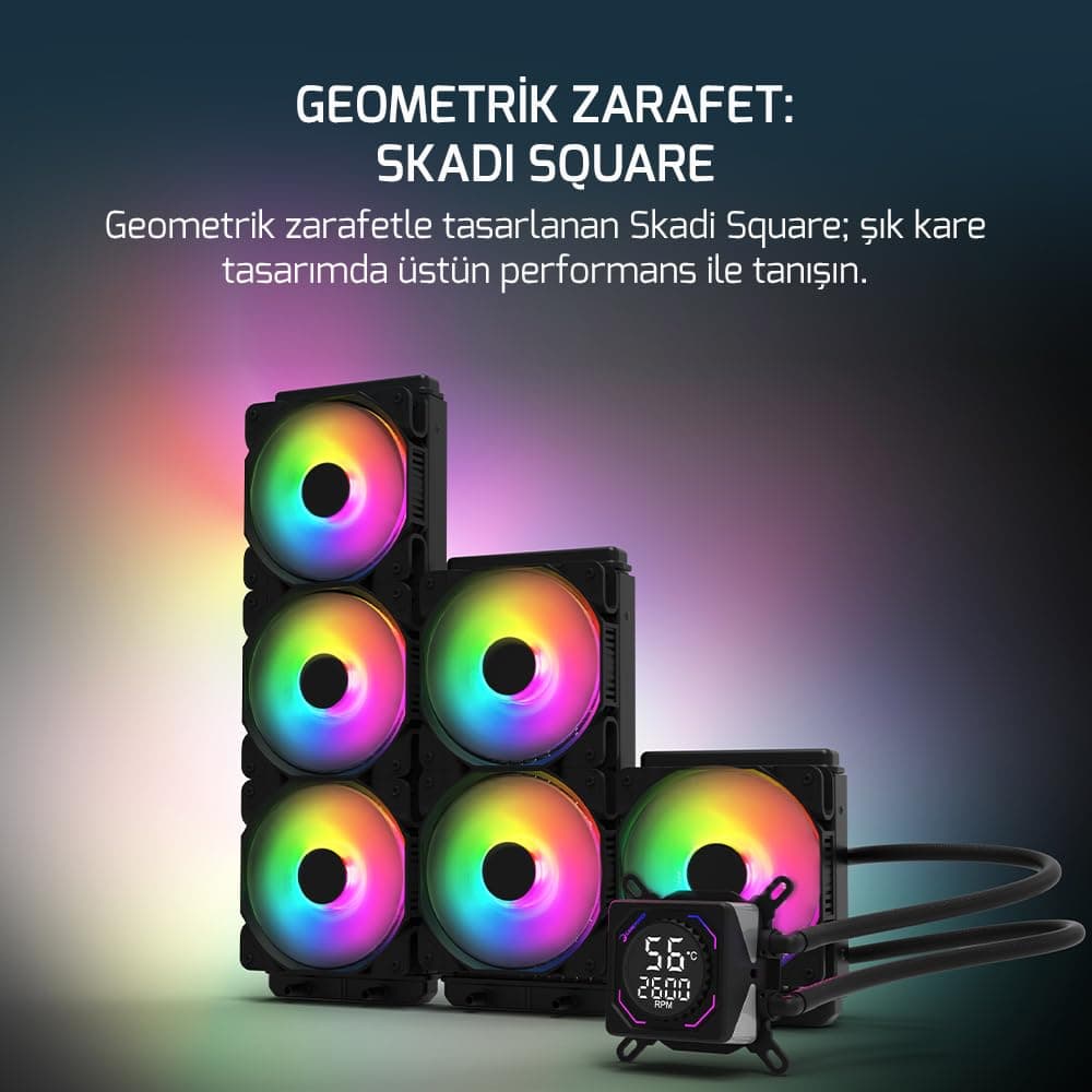 خنککننده مایع پردازنده GAMEPOWER ARGB مدل Skadi Square 240 خنککننده مایع پردازنده GAMEPOWER ARGB مدل Skadi Square 240