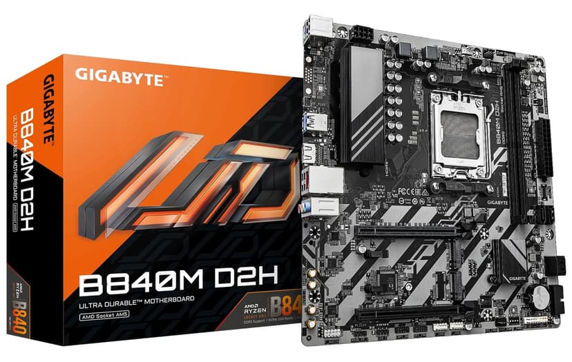 مادربرد Gigabyte گیمینگ سوکت AM5 DDR5 7600MHz mATX مدل B840M D2H مادربرد Gigabyte گیمینگ سوکت AM5 DDR5 7600MHz mATX مدل B840M D2H