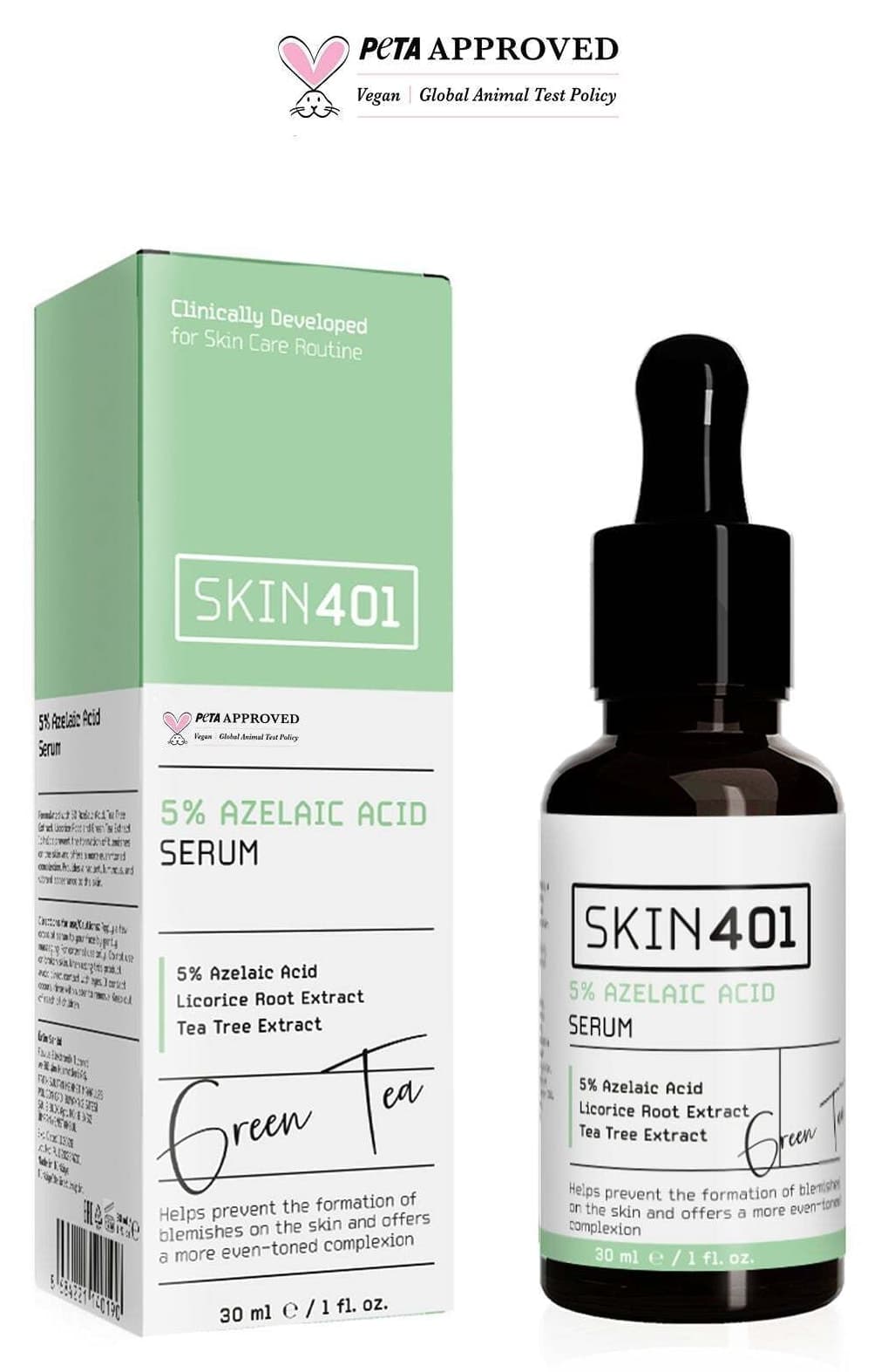 سرم روزانه Skin401 آزلائیک اسید آرامبخش %5 مدل START 30 ml سرم روزانه Skin401 آزلائیک اسید آرامبخش %5 مدل START 30 ml