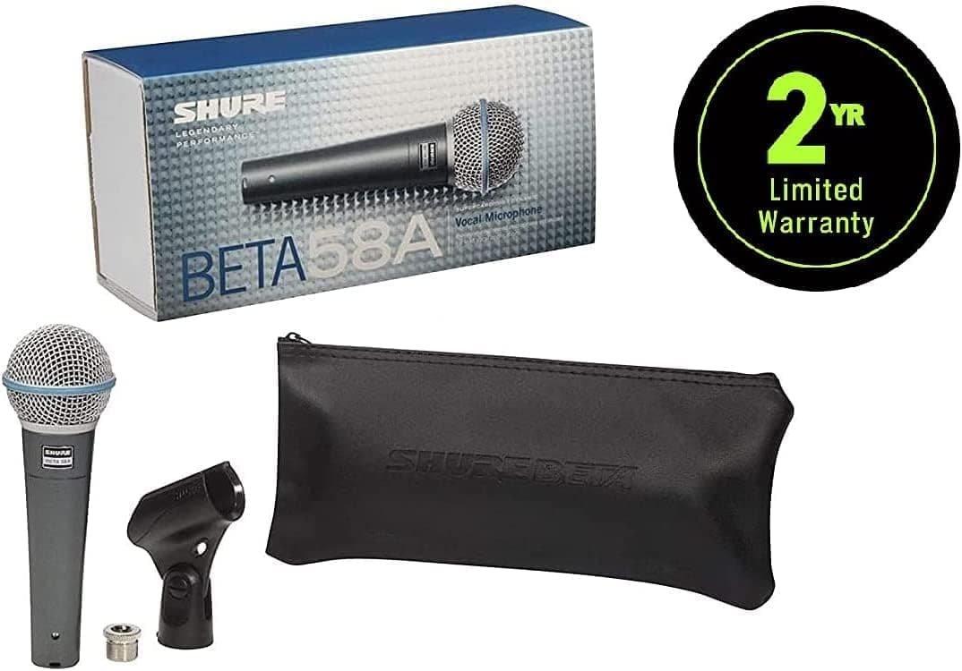 میکروفون ووکال Shure مدل BETA 58A با توری فولادی میکروفون ووکال Shure مدل BETA 58A با توری فولادی