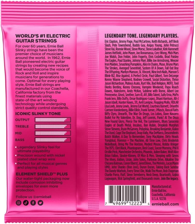 سیم گیتار الکتریک Ernie Ball Super Slinky 09-42 مدل P02223 سیم گیتار الکتریک Ernie Ball Super Slinky 09-42 مدل P02223