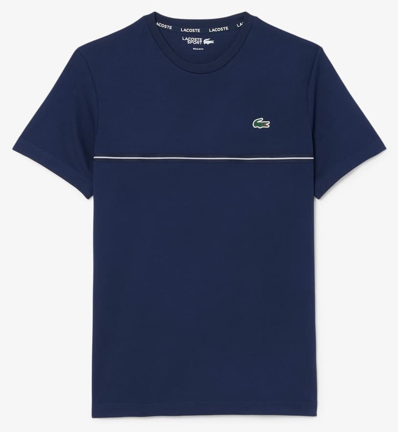 تیشرت مردانه Lacoste SPORT فیت معمولی یقه گرد چاپ دار سرمه ای تیشرت مردانه Lacoste SPORT فیت معمولی یقه گرد چاپ دار سرمه ای