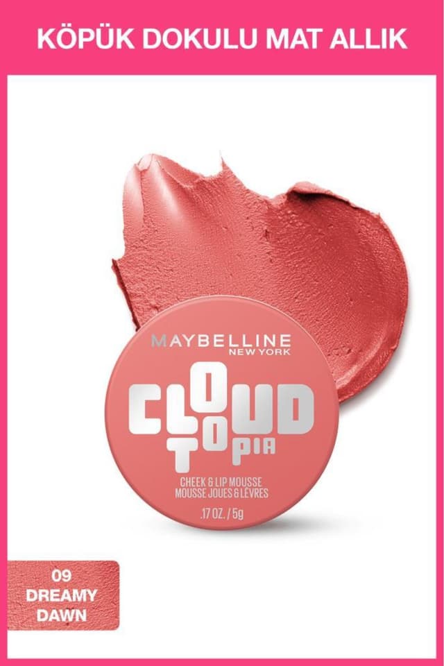 رژگونه و رژلب مات Maybelline New York Cloudtopia با بافت فومی مدل 09 Dreamy Dawn رژگونه و رژلب مات Maybelline New York Cloudtopia با بافت فومی مدل 09 Dreamy Dawn