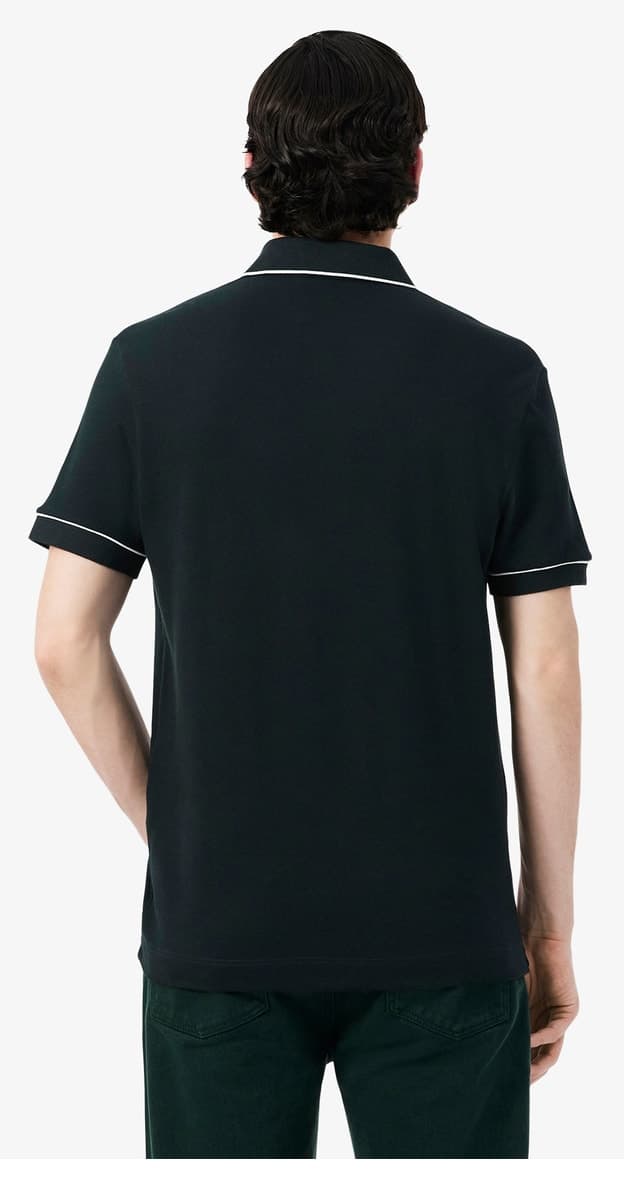 پولوشرت مردانه Lacoste فیت معمولی پنبه ارگانیک سبز تیره مدل Paris پولوشرت مردانه Lacoste فیت معمولی پنبه ارگانیک سبز تیره مدل Paris
