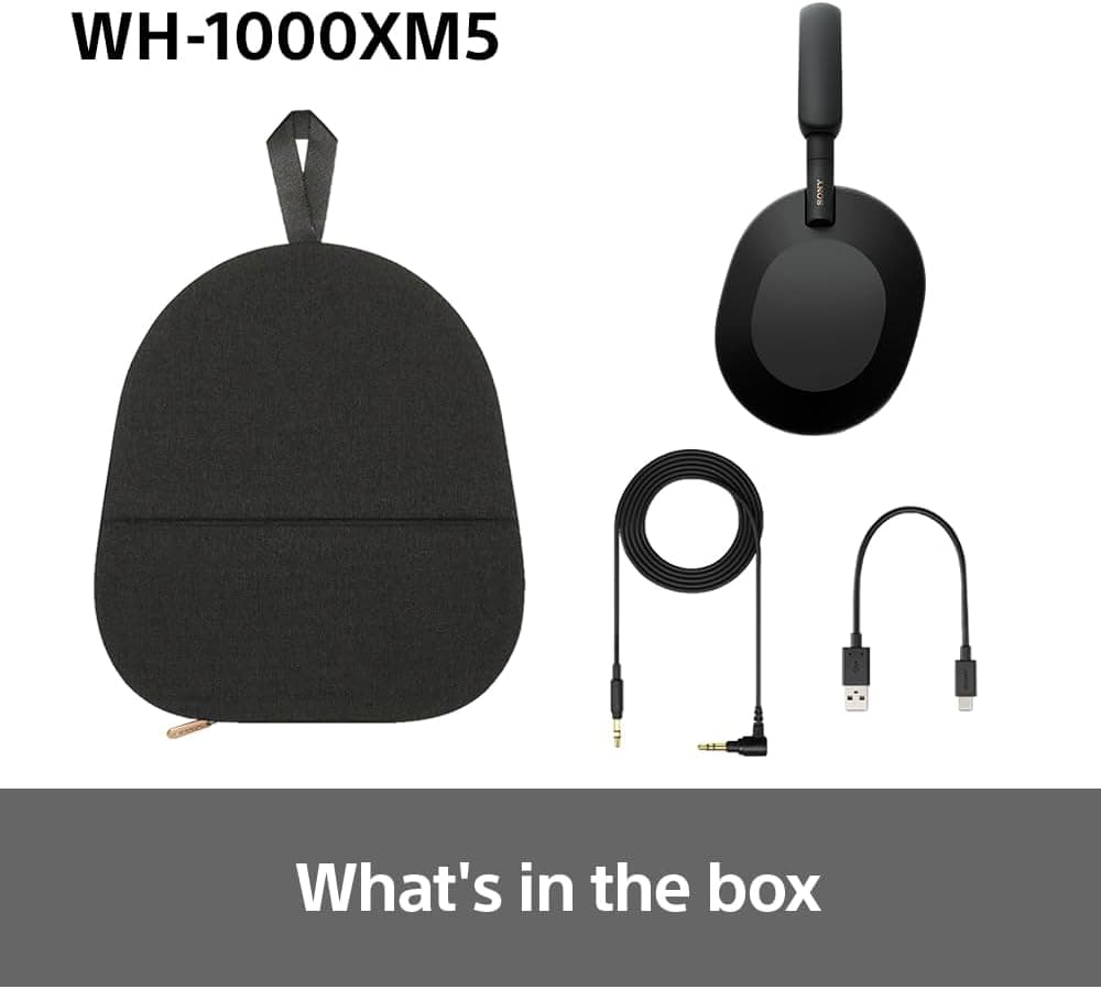 هدفون بیسیم Sony روگوشی حذف نویز مشکی مدل WH 1000XM5 هدفون بیسیم Sony روگوشی حذف نویز مشکی مدل WH 1000XM5