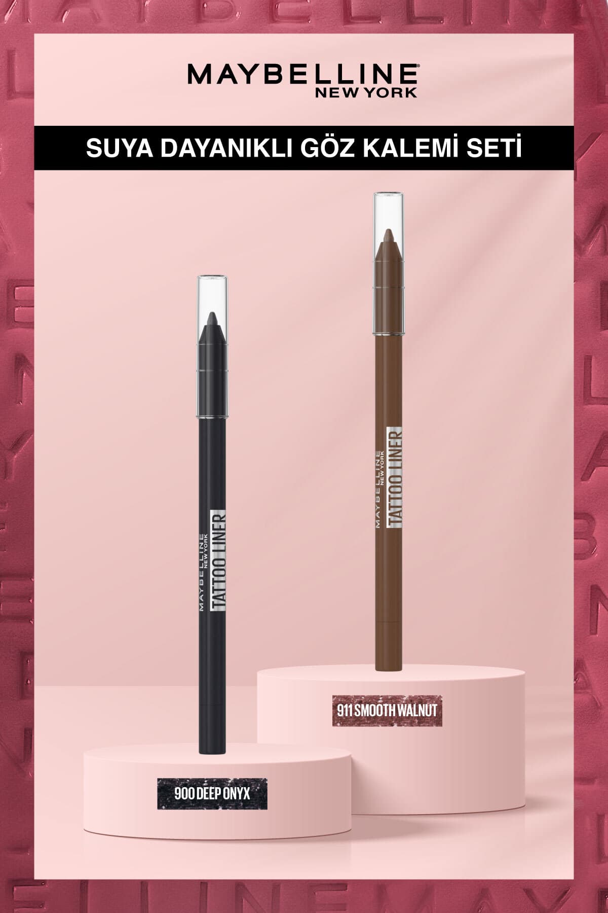 ست خط چشم ژلی Maybelline New York مدل 900 Deep Onyx مشکی و 911 Smooth Walnut قهوهای ست خط چشم ژلی Maybelline New York مدل 900 Deep Onyx مشکی و 911 Smooth Walnut قهوهای