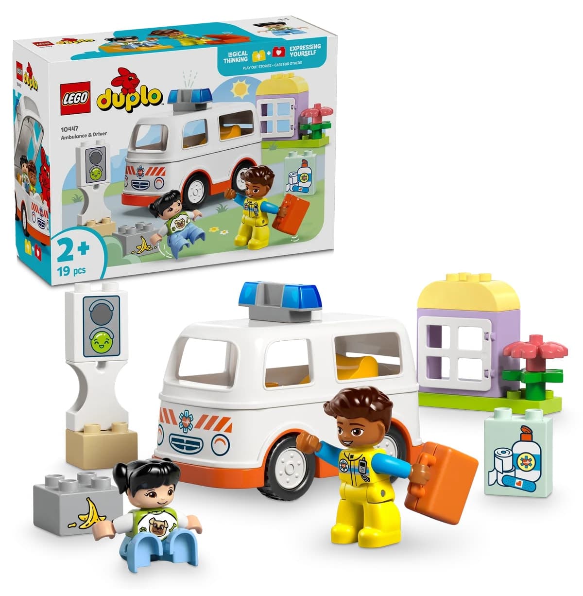 لگو DUPLO آمبولانس و راننده ۱۹ قطعه مدل 10447 2+ لگو DUPLO آمبولانس و راننده ۱۹ قطعه مدل 10447 2+