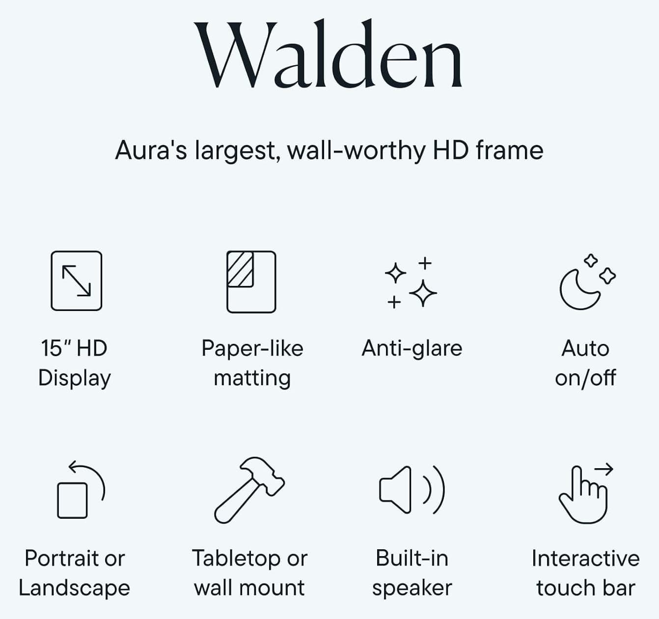 قاب عکس دیجیتال AURA 15 اینچ WiFi سفید رسی مدل Walden قاب عکس دیجیتال AURA 15 اینچ WiFi سفید رسی مدل Walden