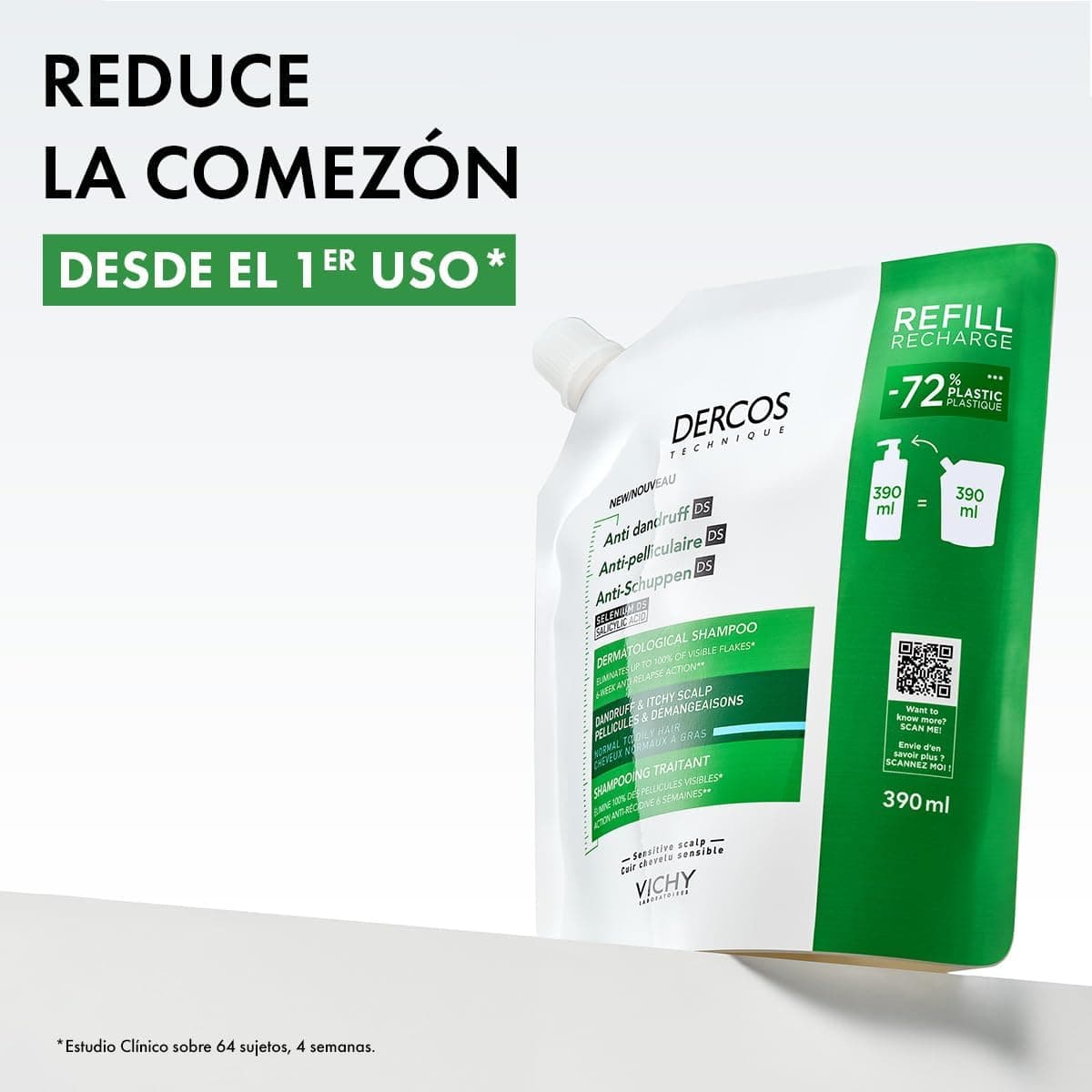 شامپو ضد شوره Vichy Dercos DS سالیسیلیک اسید بسته پرکن 390 میلیلیتر شامپو ضد شوره Vichy Dercos DS سالیسیلیک اسید بسته پرکن 390 میلیلیتر