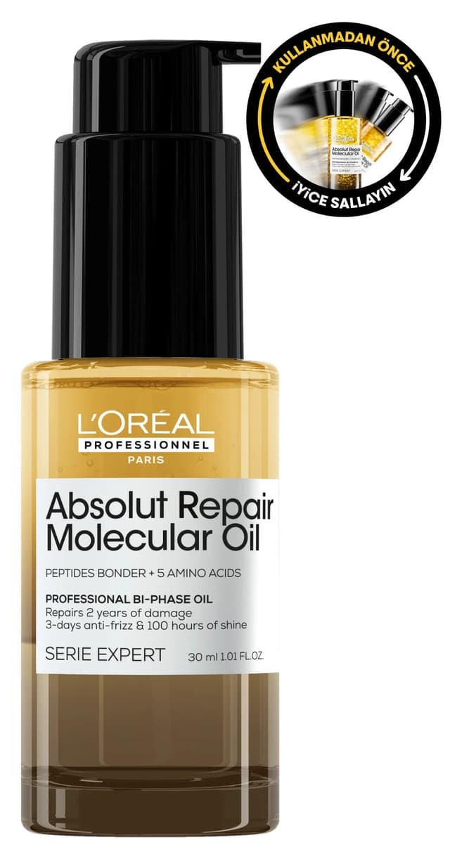 روغن مو حرفهای L'oreal Professionnel Serie Expert Absolut Repair Molecular دو فاز 30 ml روغن مو حرفهای L'oreal Professionnel Serie Expert Absolut Repair Molecular دو فاز 30 ml