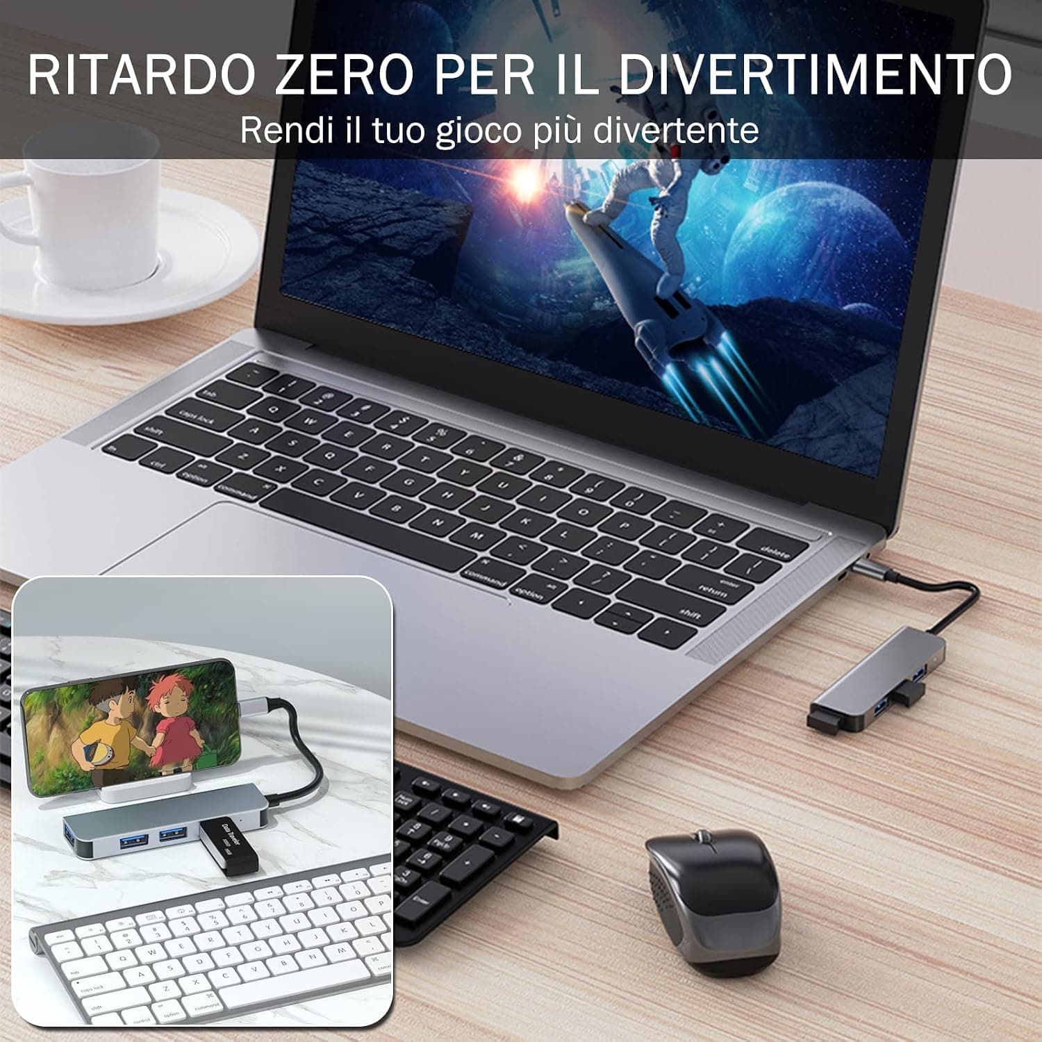 هاب USB 3.0 چهار پورت ROTOPATA با کابل 3.9 فوت هاب USB 3.0 چهار پورت ROTOPATA با کابل 3.9 فوت
