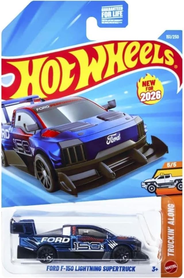 خودروی اسباببازی Mattel Hot Wheels با کارت کوتاه مدل Ford F-150 Lightning Supertruck JJH52 خودروی اسباببازی Mattel Hot Wheels با کارت کوتاه مدل Ford F-150 Lightning Supertruck JJH52
