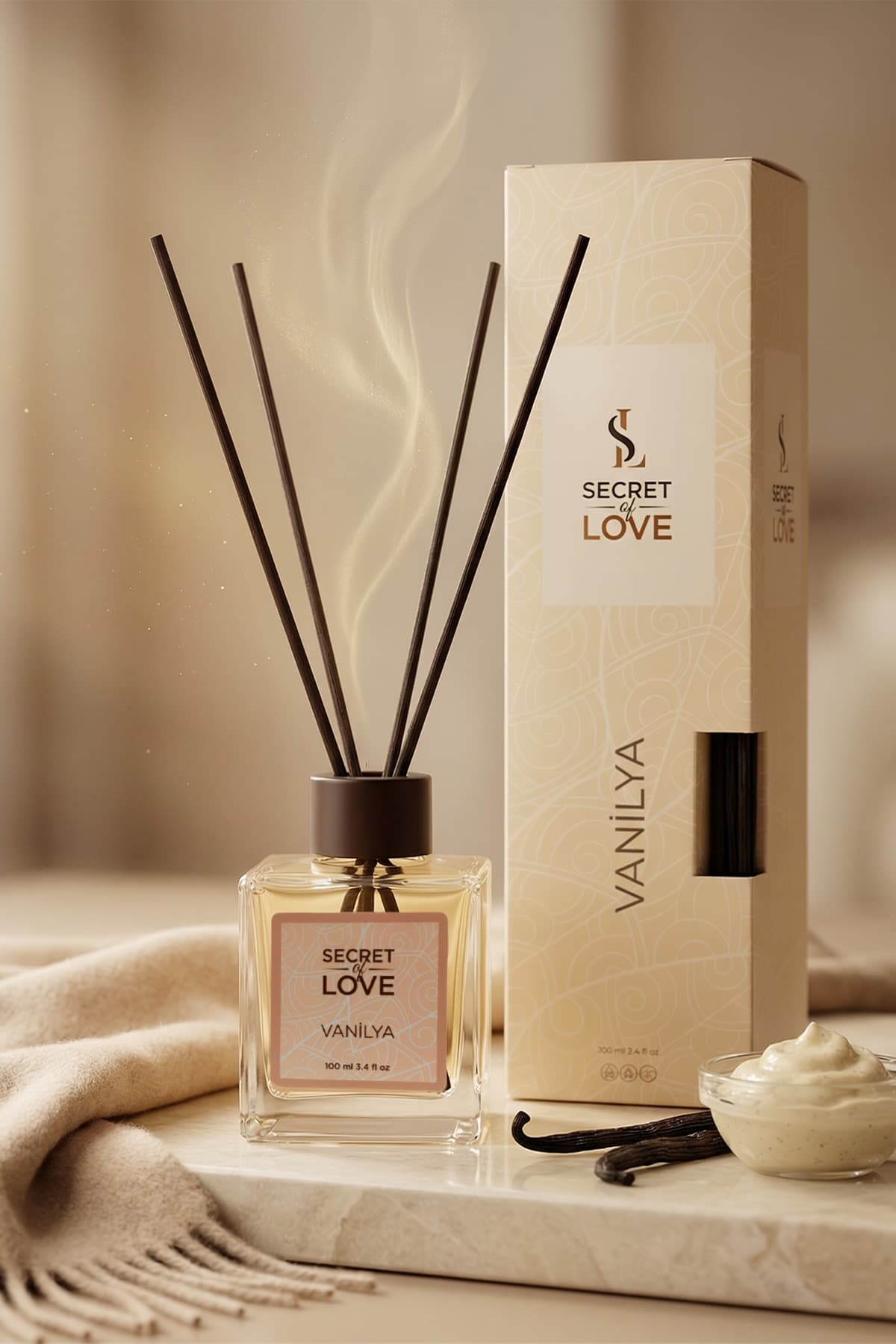 خوشبوکننده هوای Secret of Love با چوب بامبو رایحه وانیل 100 ml خوشبوکننده هوای Secret of Love با چوب بامبو رایحه وانیل 100 ml