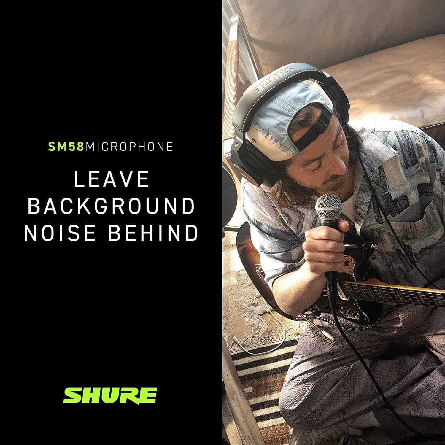 میکروفون ووکال Shure داینامیک کاردیوئید مدل SM58 به همراه کابل XLR 7.5m میکروفون ووکال Shure داینامیک کاردیوئید مدل SM58 به همراه کابل XLR 7.5m