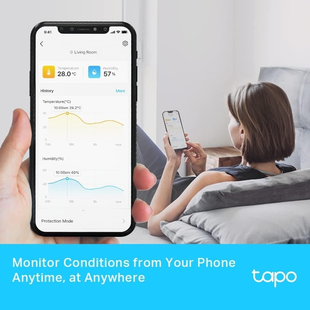مانیتور هوشمند دما و رطوبت Tapo با صفحه نمایش LCD مدل T315 مانیتور هوشمند دما و رطوبت Tapo با صفحه نمایش LCD مدل T315