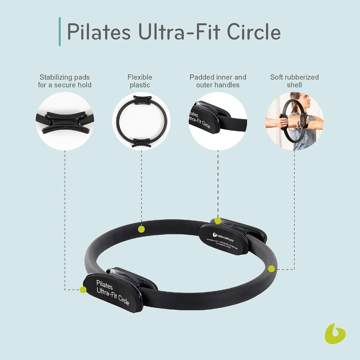 حلقه پیلاتس balanced body Ultra-Fit Circle برای تمرین پا حلقه پیلاتس balanced body Ultra-Fit Circle برای تمرین پا
