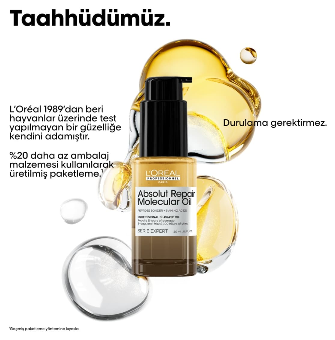 روغن مو حرفهای L'oreal Professionnel Serie Expert Absolut Repair Molecular دو فاز 30 ml روغن مو حرفهای L'oreal Professionnel Serie Expert Absolut Repair Molecular دو فاز 30 ml
