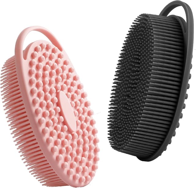 اسکراب حمام سیلیکونی و لیفی KQNBI بسته 2 Pack با دسته ماساژور سر اسکراب حمام سیلیکونی و لیفی KQNBI بسته 2 Pack با دسته ماساژور سر
