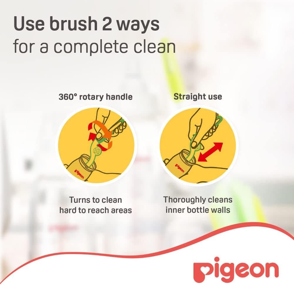 برس اسفنجی Pigeon دو حالته با دسته چرخشی 360 درجه پلاستیکی چندرنگ برس اسفنجی Pigeon دو حالته با دسته چرخشی 360 درجه پلاستیکی چندرنگ