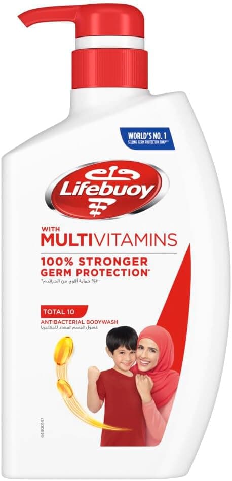 شوینده بدن آنتیباکتریال Lifebuoy مدل Total 10، 500ml شوینده بدن آنتیباکتریال Lifebuoy مدل Total 10، 500ml