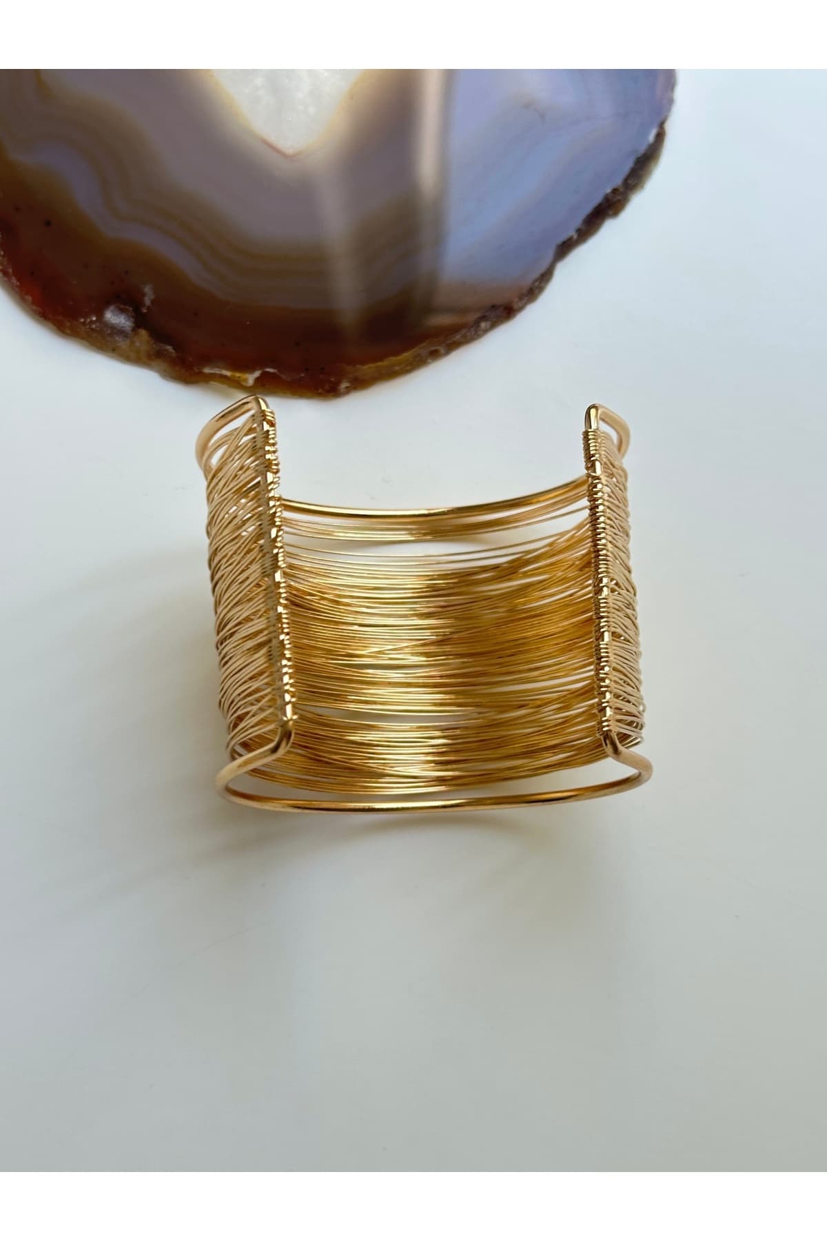 دستبند مردانه YOUES JEWELRY فولاد 316L طلایی سیم کلفت قابل تنظیم دستبند مردانه YOUES JEWELRY فولاد 316L طلایی سیم کلفت قابل تنظیم