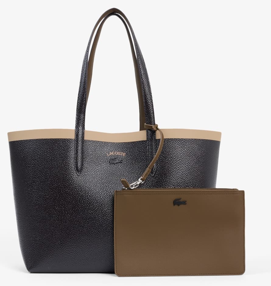 کیف دوشی زنانه Lacoste دوطرفه قهوهای مدل Anna کیف دوشی زنانه Lacoste دوطرفه قهوهای مدل Anna