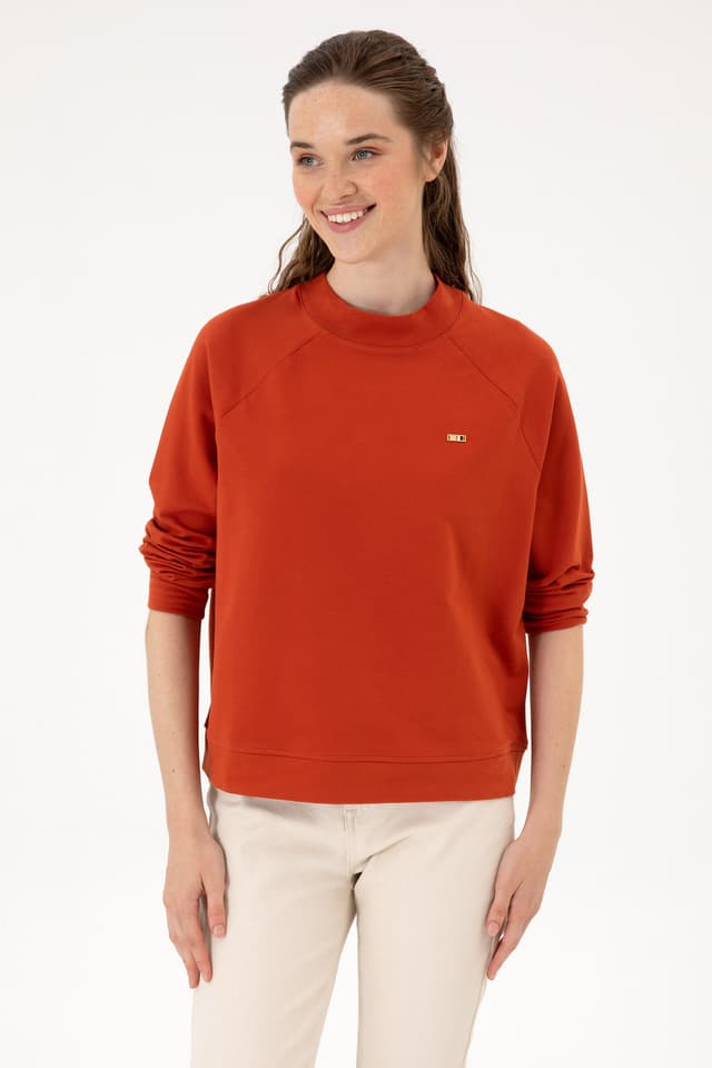 سوئیشرت زنانه U.S. Polo Assn. آجری یقه گرد فیت معمولی بیسیک مدل 50313610-VR031 سوئیشرت زنانه U.S. Polo Assn. آجری یقه گرد فیت معمولی بیسیک مدل 50313610-VR031