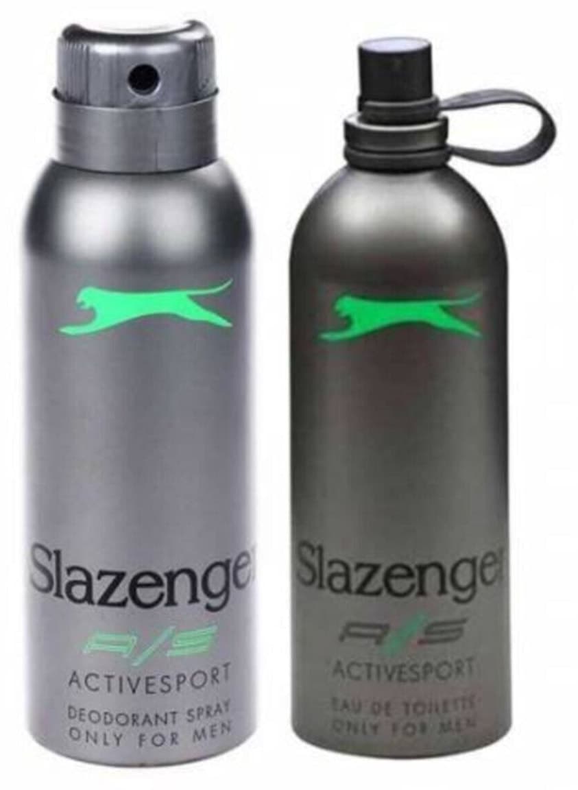 ست کادویی عطر و دئودورانت مردانه Slazenger سبز مدل ACTİVE SPORT ست کادویی عطر و دئودورانت مردانه Slazenger سبز مدل ACTİVE SPORT