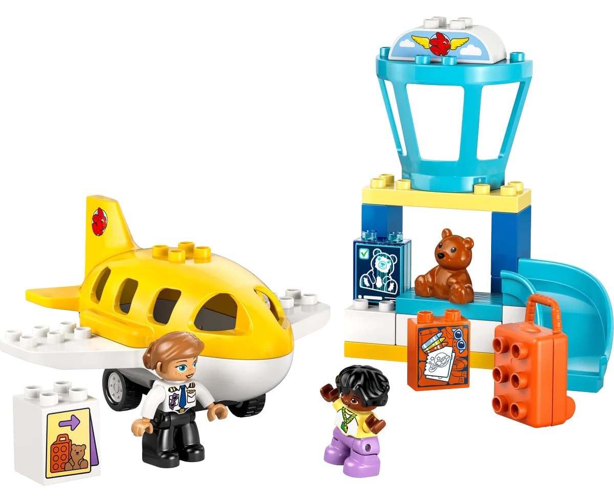 لگو DUPLO تجربه اولین فرودگاه مدل 10443 ۲۳ قطعه لگو DUPLO تجربه اولین فرودگاه مدل 10443 ۲۳ قطعه