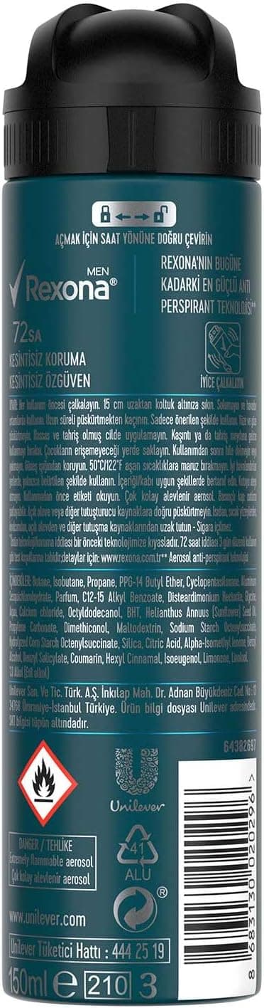 اسپری مردانه Rexona ADV INV ICE مدل D5 اسپری مردانه Rexona ADV INV ICE مدل D5