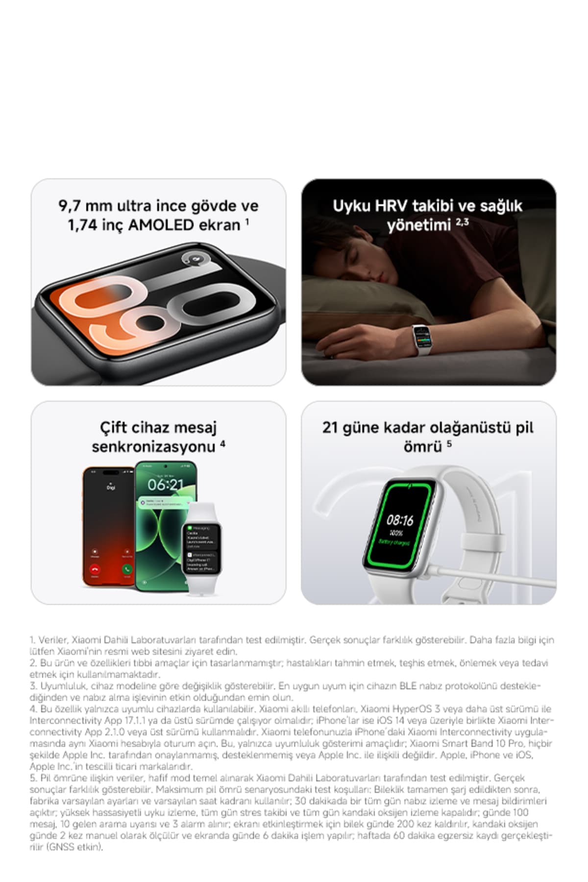 دستبند هوشمند Xiaomi مدل Smart Band 10 Pro سفید با GPS، پایش سلامت سازگار با iOS و Android دستبند هوشمند Xiaomi مدل Smart Band 10 Pro سفید با GPS، پایش سلامت سازگار با iOS و Android