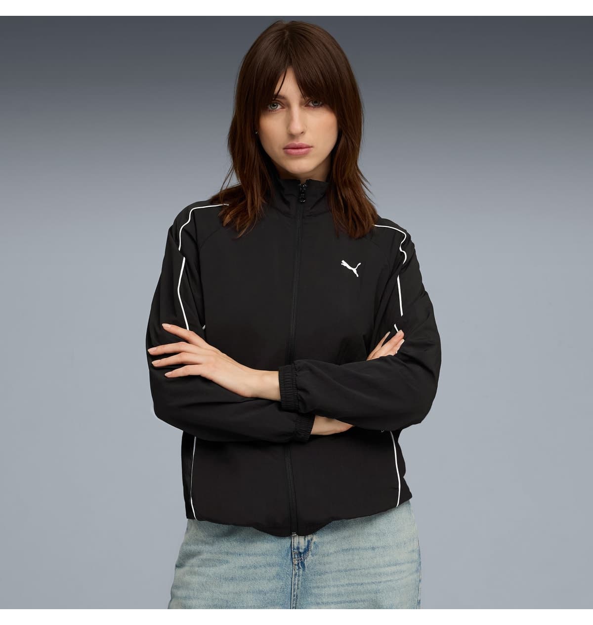 کت ورزشی زنانه Puma مشکی مدل 688123-01 کت ورزشی زنانه Puma مشکی مدل 688123-01