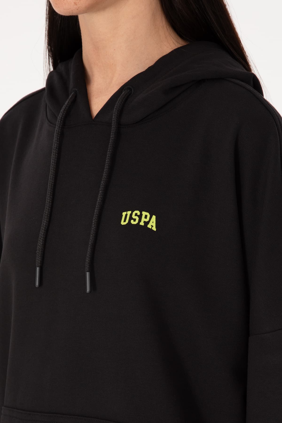 سوئیشرت زنانه U.S. Polo Assn. مشکی کلاهدار بیسیک مدل 50297324-VR046 سوئیشرت زنانه U.S. Polo Assn. مشکی کلاهدار بیسیک مدل 50297324-VR046